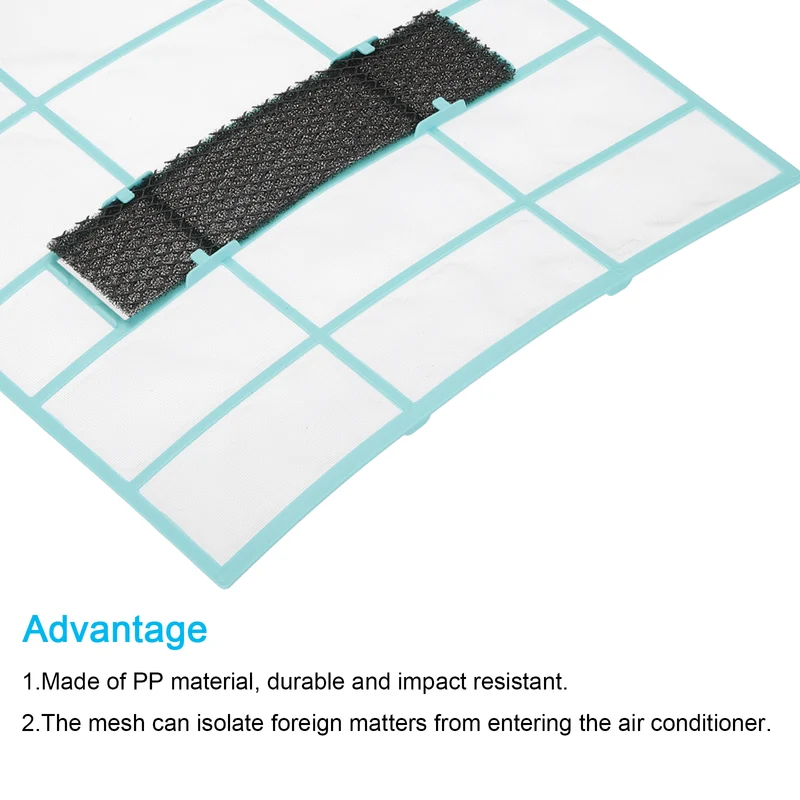 Air Conditioner Filter Replacement 325mm x 320mm with Filter Foam, Blue Black