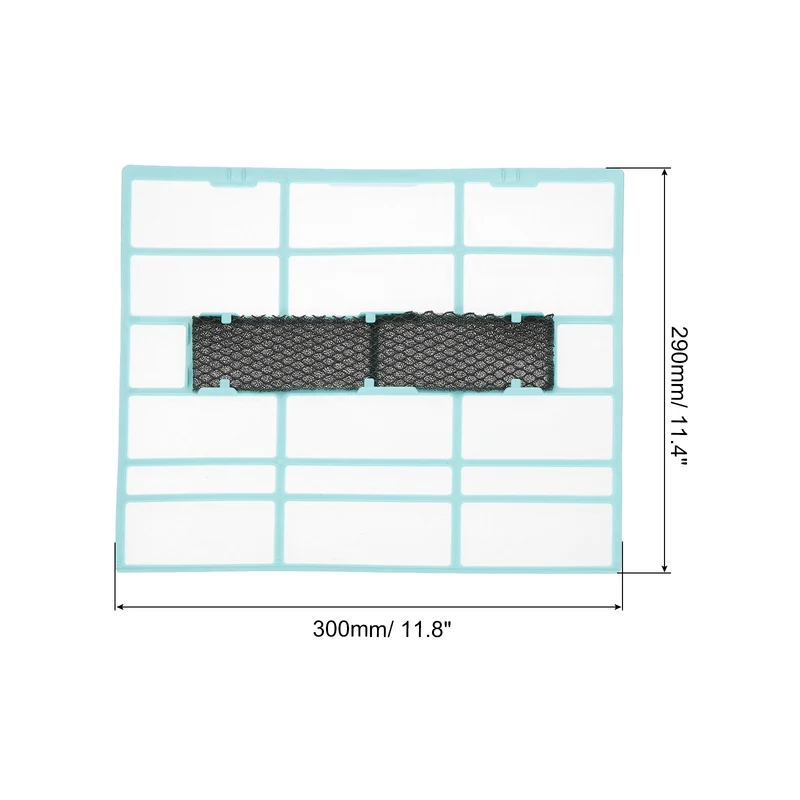 Air Conditioner Filter Replacement 300mm x 290mm with Filter Foam, Blue Black