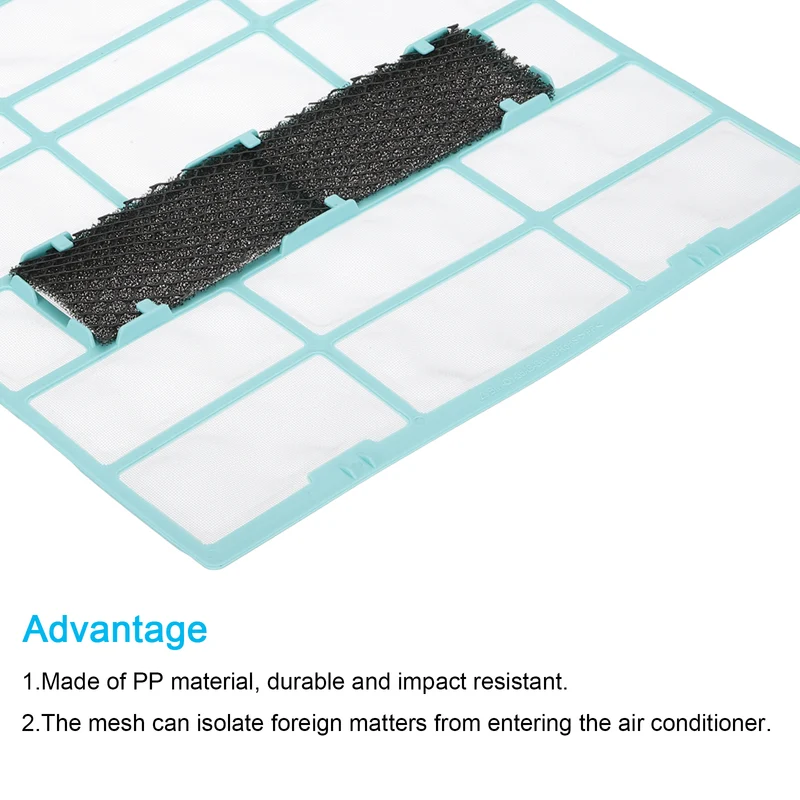 Air Conditioner Filter Replacement 300mm x 290mm with Filter Foam, Blue Black