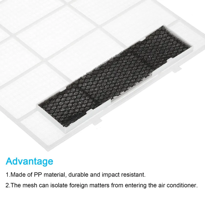 Air Conditioner Filter Replacement 285mm x 250mm with Filter Foam, White Black