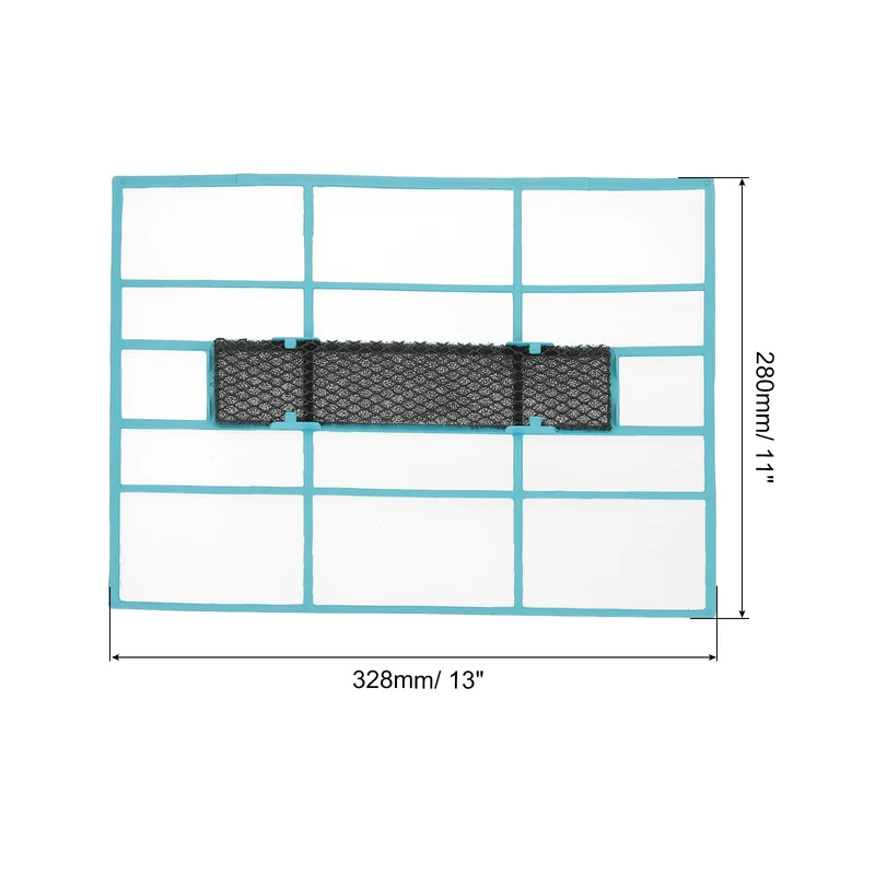 Air Conditioner Filter Replacement 328mm x 280mm with Filter Foam, Blue Black