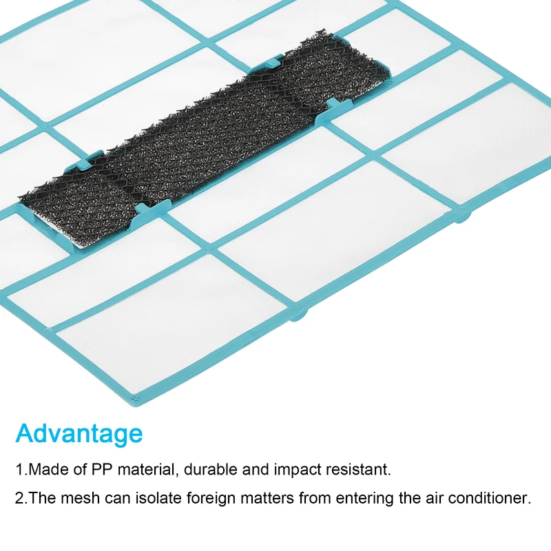 Air Conditioner Filter Replacement 328mm x 280mm with Filter Foam, Blue Black