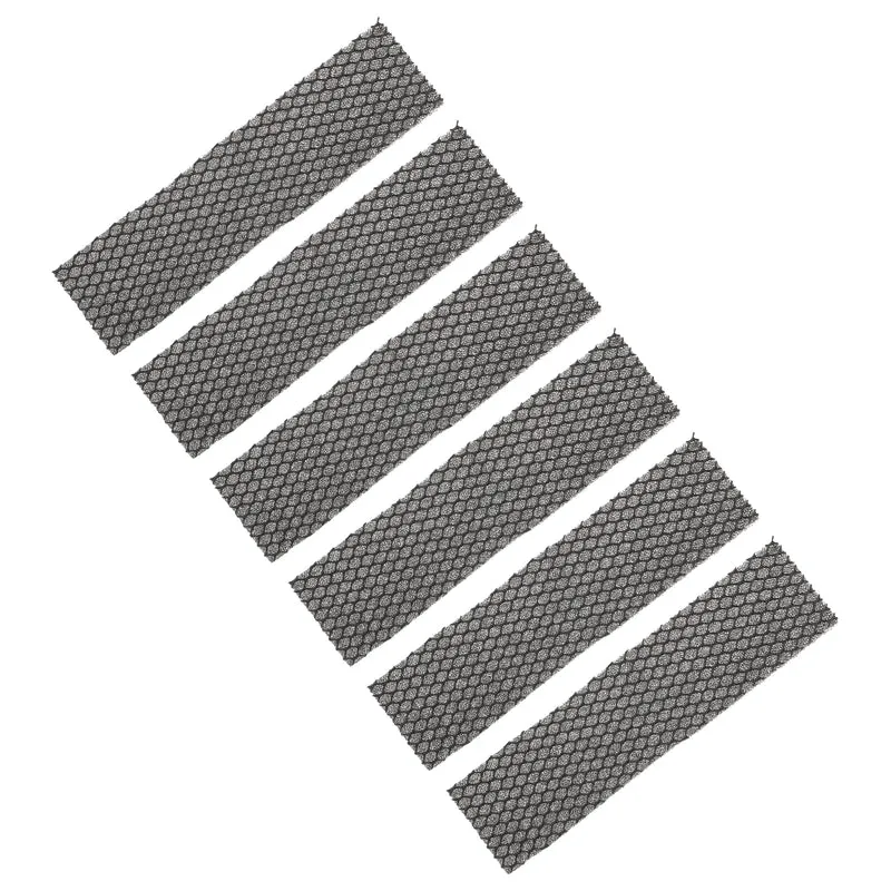 6pcs 8.3" x 2" x 0.14" Air Conditioner Foam Filter Air Filtering, Black
