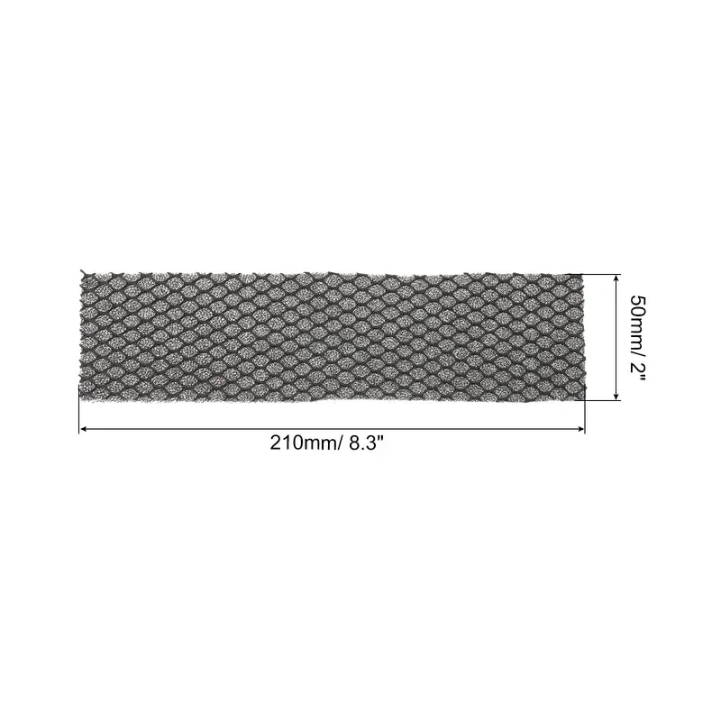 6pcs 8.3" x 2" x 0.14" Air Conditioner Foam Filter Air Filtering, Black