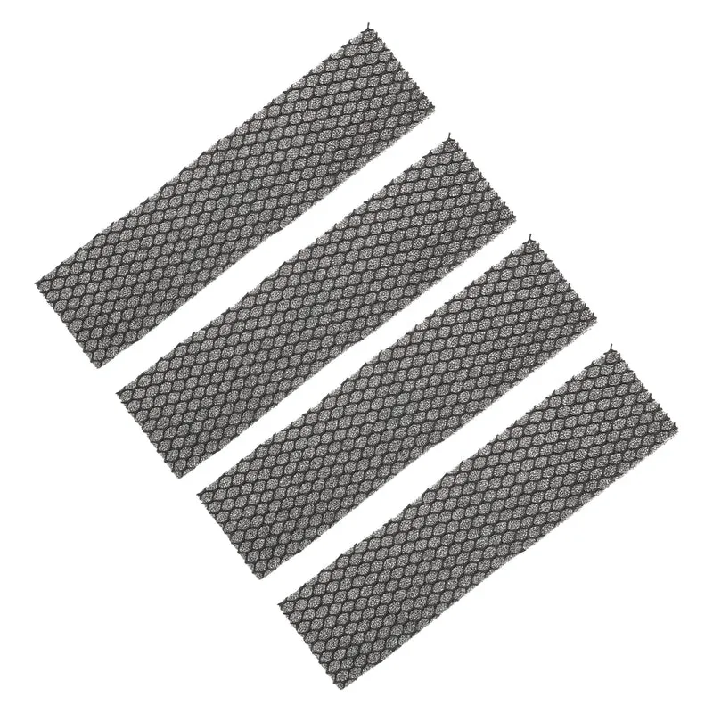4pcs 8.3" x 2" x 0.14" Air Conditioner Foam Filter Air Filtering, Black