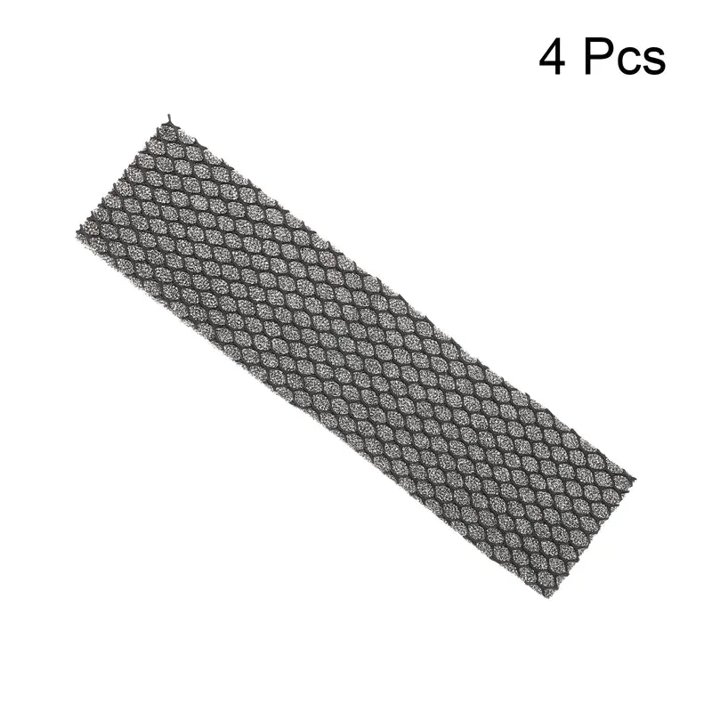 4pcs 8.3" x 2" x 0.14" Air Conditioner Foam Filter Air Filtering, Black