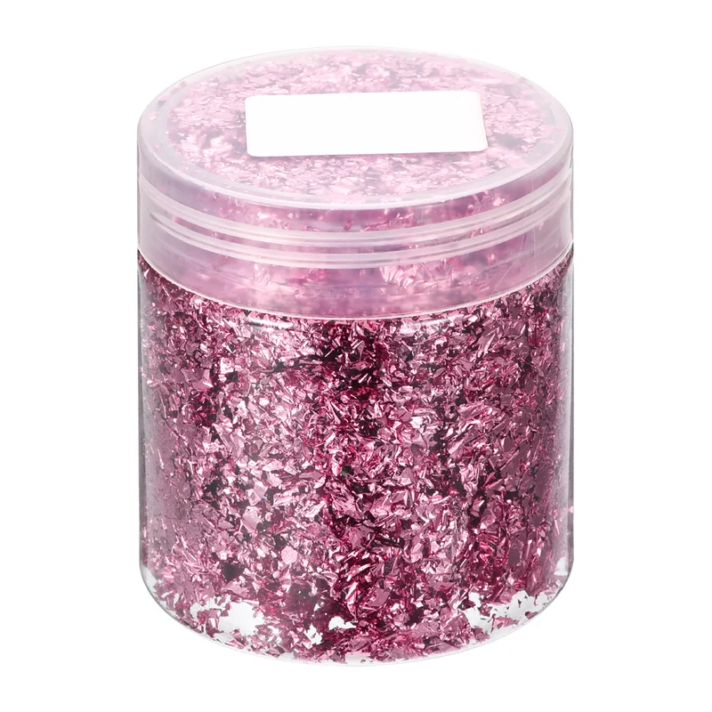Gold Foil Flakes for Resin 3g Metallic Foil Flakes for Nail Art Pink