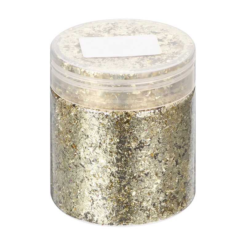 Gold Foil Flakes for Resin, 3g Metallic Foil Flakes, Imitation Gold Foil Flakes Metallic Leaf for Nail Art, Resin Art, Crafts, Painting, Candle and Jewelry Making, Light Silver