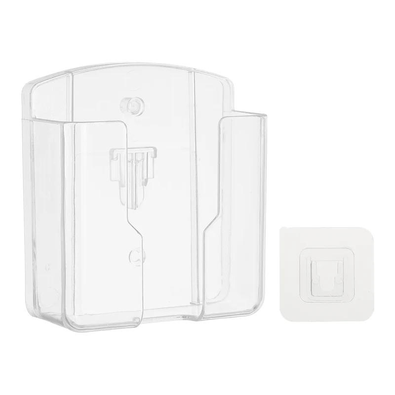 3.5" Remote Control Holder Wall Mount Adhesive Controller Organizer, Clear