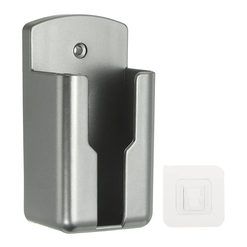 2.1" Remote Control Holder Wall Mount Adhesive Controller Organizer, Gray