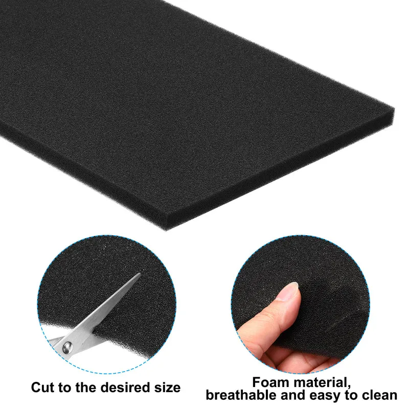 24" x 16" x 1" Air Conditioner Filter Replacement, 1 Pack RV AC Foam Filter Pad Washable Reusable for Air Conditioning Purifiers, Black