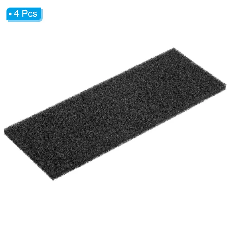 16" x 6" x 19/32" Air Conditioner Filter Replacement, 4 Pack RV AC Foam Filter Pad Washable Reusable for Air Conditioning Purifiers, Black