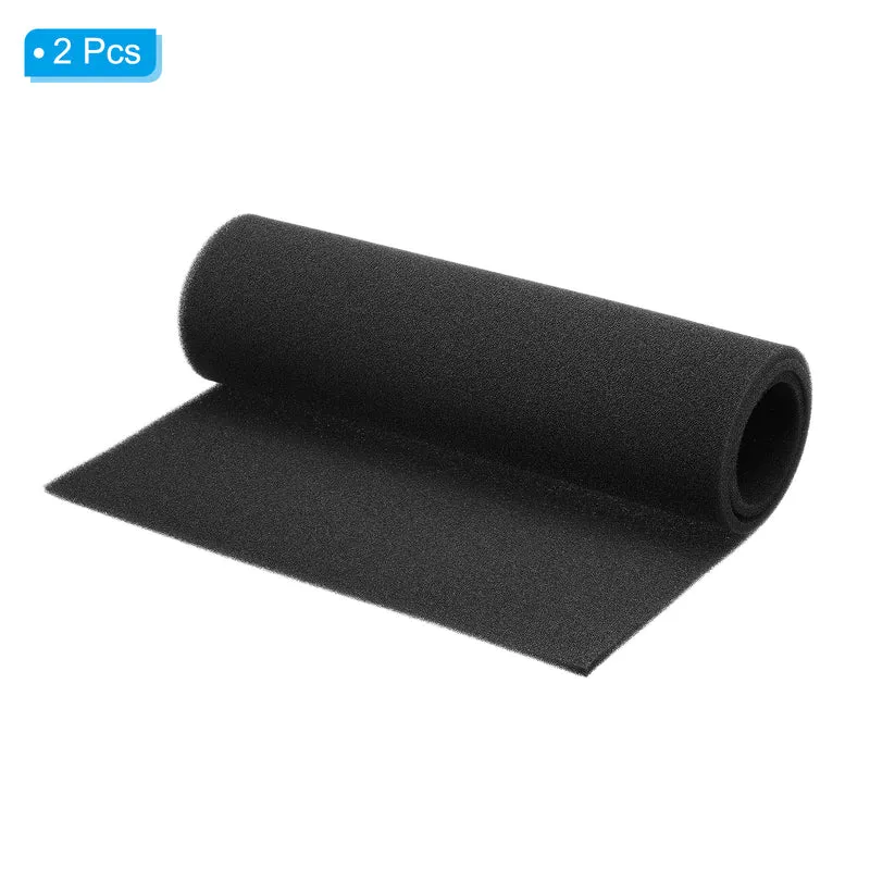 39.3" x 16" x 1/4" Air Conditioner Filter Replacement, 2 Pack RV AC Foam Filter Pad Washable Reusable for Air Conditioning Purifiers, Black
