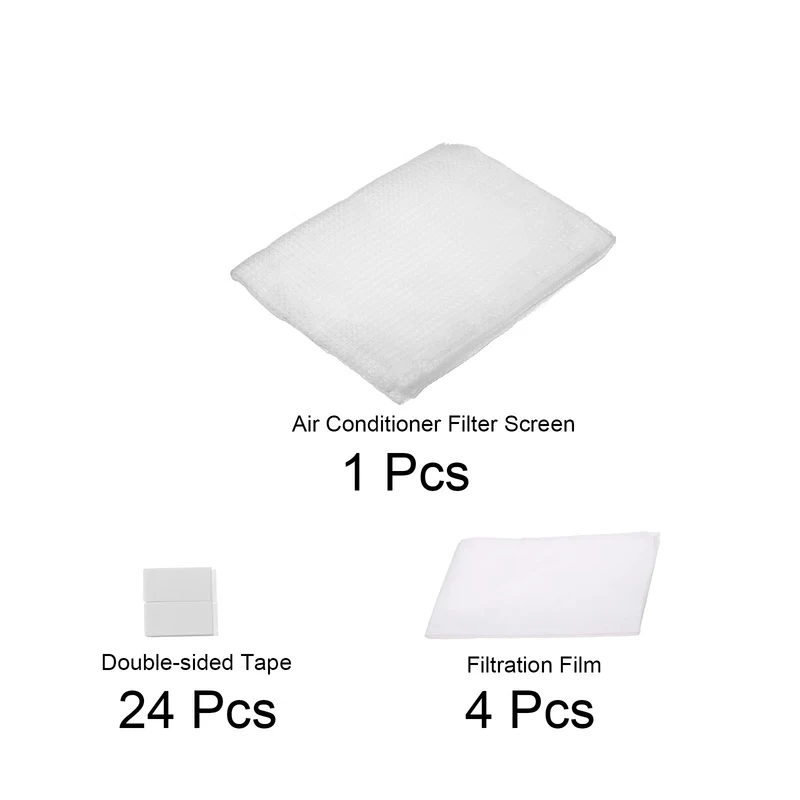 47" x 39" Plastic Air Conditioner Air Filter Dustproof Screen Replacement White