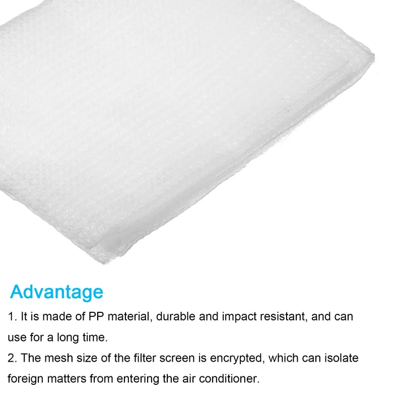 47" x 39" Plastic Air Conditioner Air Filter Dustproof Screen Replacement White