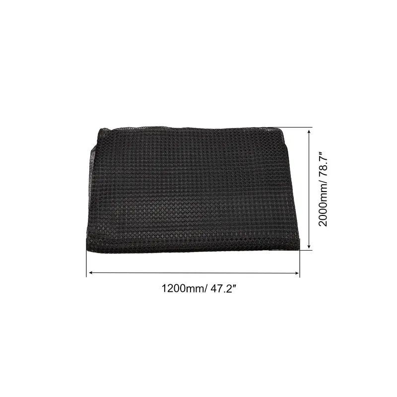 47.2" x 78.7" Air Conditioner Air Filter Material, Plastic Dustproof Filtering Mesh Screen Replacement for Air Conditioning, Black