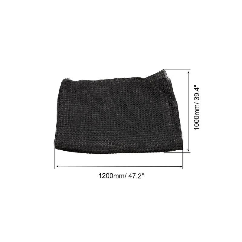 47.2" x 39.4" Air Conditioner Air Filter Material, Plastic Dustproof Filtering Mesh Screen Replacement for Air Conditioning, Black