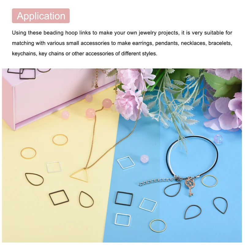 Triangle Earring Beading Hoop Hollow Frame Charm 15mm/ 0.6" Bronze, 20pcs