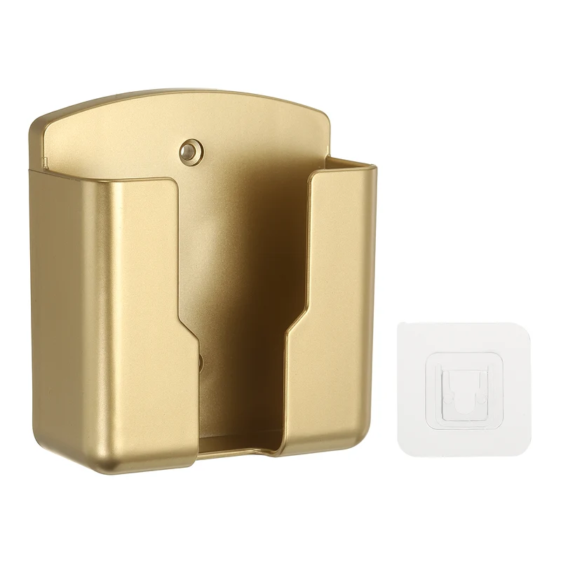 3.5" Remote Control Holder Wall Mount Adhesive Controller Organizer, Gold