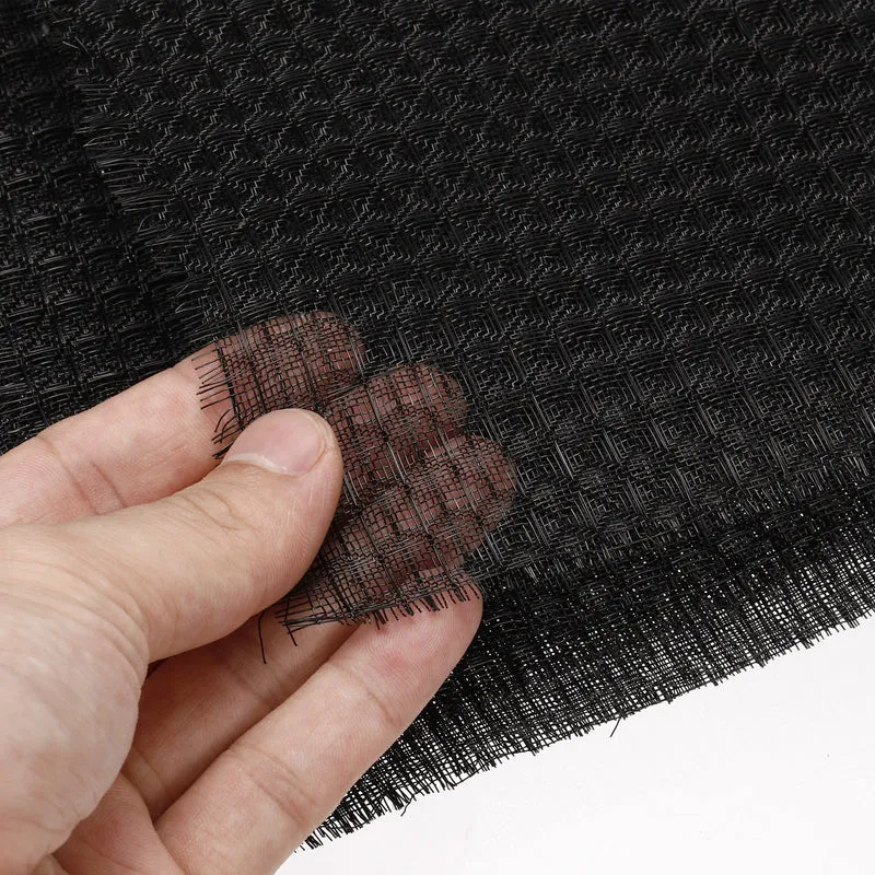 47.2" x 23.6" Air Conditioner Air Filter Material, Plastic Dustproof Filtering Mesh Screen Replacement for Air Conditioning, Black