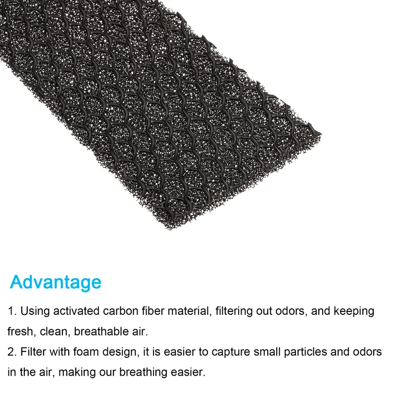 8.5" x 2" x 0.2" Air Conditioner Foam Filter, 3 Pack Air Filtering Replacement Washable Reusable for Air Conditioning Purifiers, Black