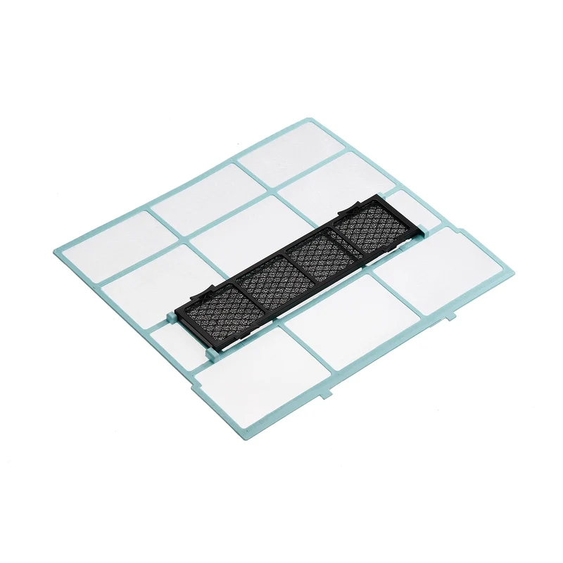 11.42" x 10.24" Air Conditioner Air Filter, Plastic Air Filtering Screen Replacement with Air Filter Foam for HVAC, Blue Black