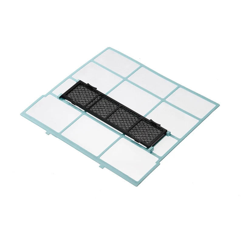 11.42" x 10.24" Air Conditioner Air Filter, Plastic Air Filtering Screen Replacement with Air Filter Foam for HVAC, Blue Black