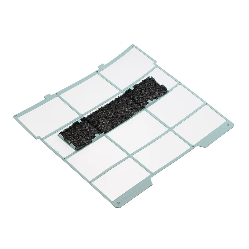 11.42" x 10.83" Air Conditioner Air Filter, Plastic Air Filtering Screen Replacement with Air Filter Foam for HVAC, Blue Black