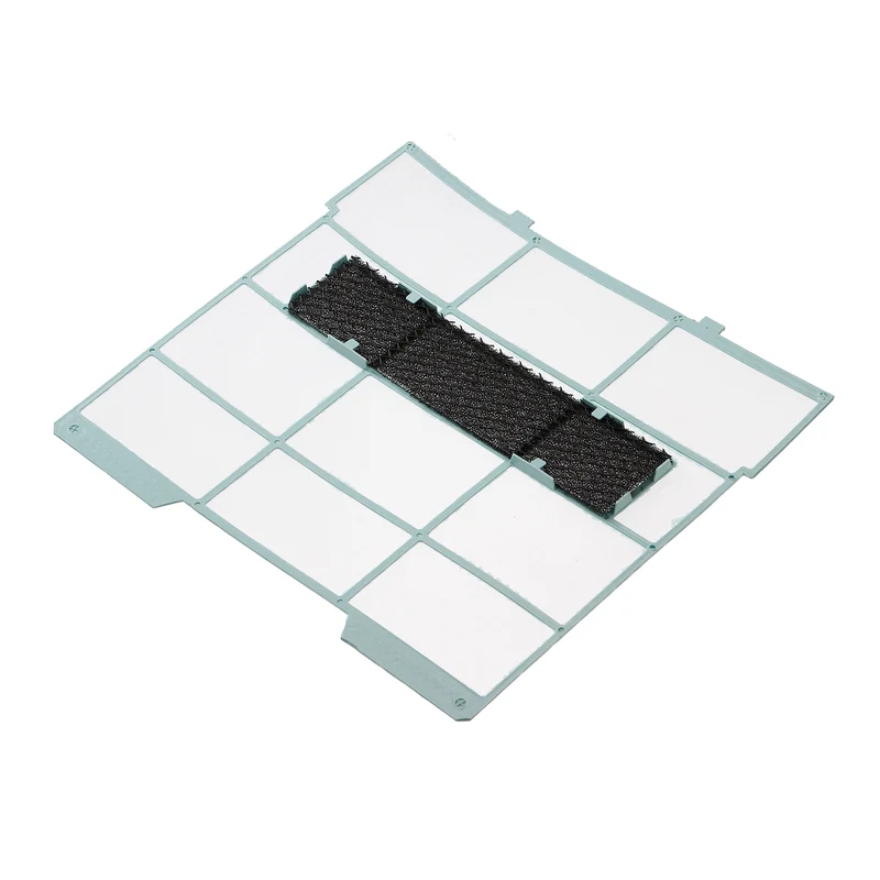 11.42" x 10.83" Air Conditioner Air Filter, Plastic Air Filtering Screen Replacement with Air Filter Foam for HVAC, Blue Black