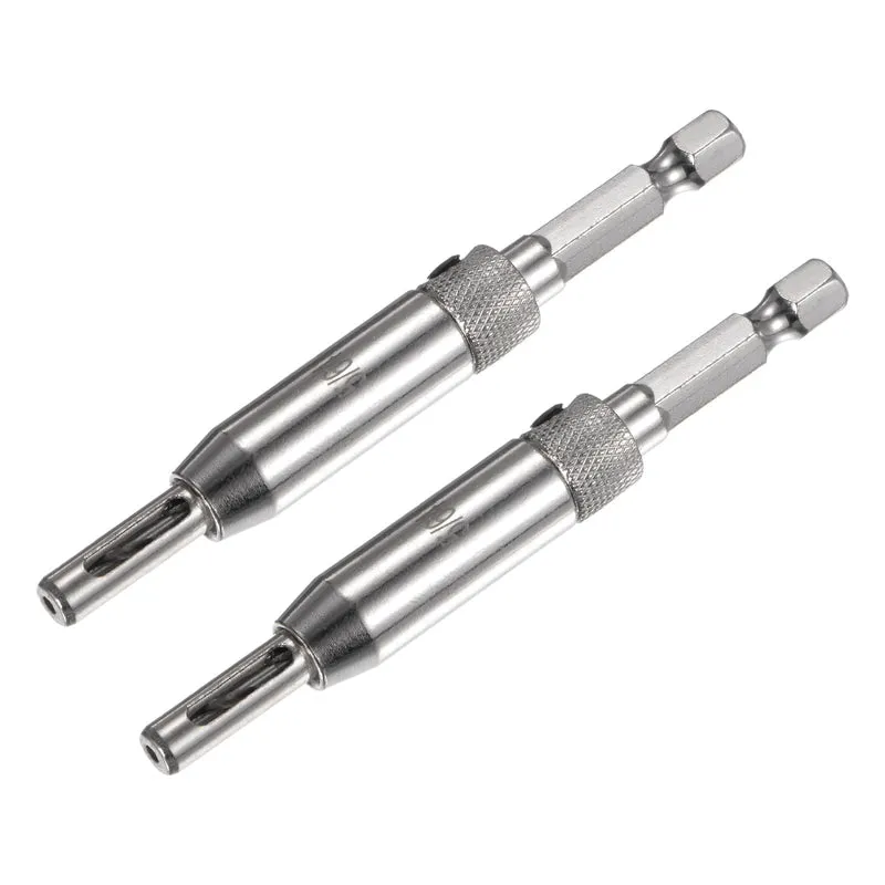 Self Centering Hinge Tapper Core Drill Bit 5/64" Dia 2pcs for Woodworking