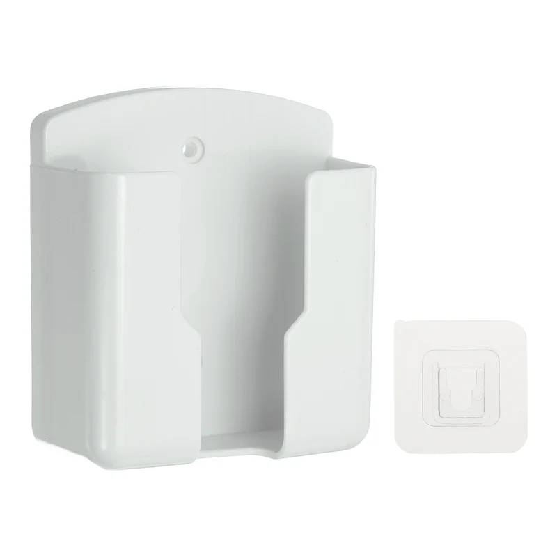 3.5" Remote Control Holder Wall Mount Adhesive Controller Organizer, White