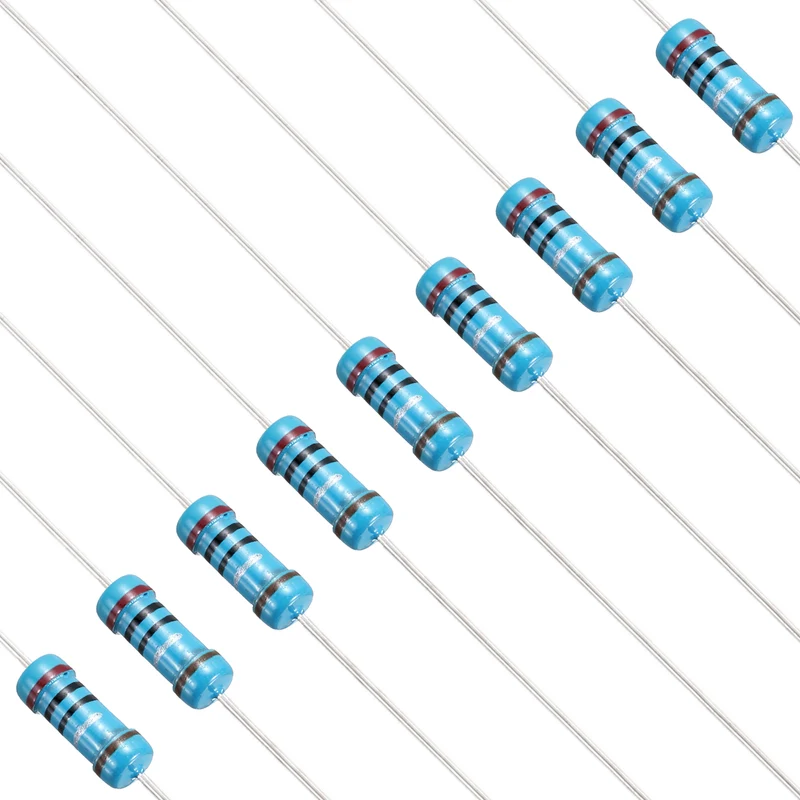 2 Ohm Resistor, 50Pcs 1W Metal Film Fixed Resistor 1% Tolerance
