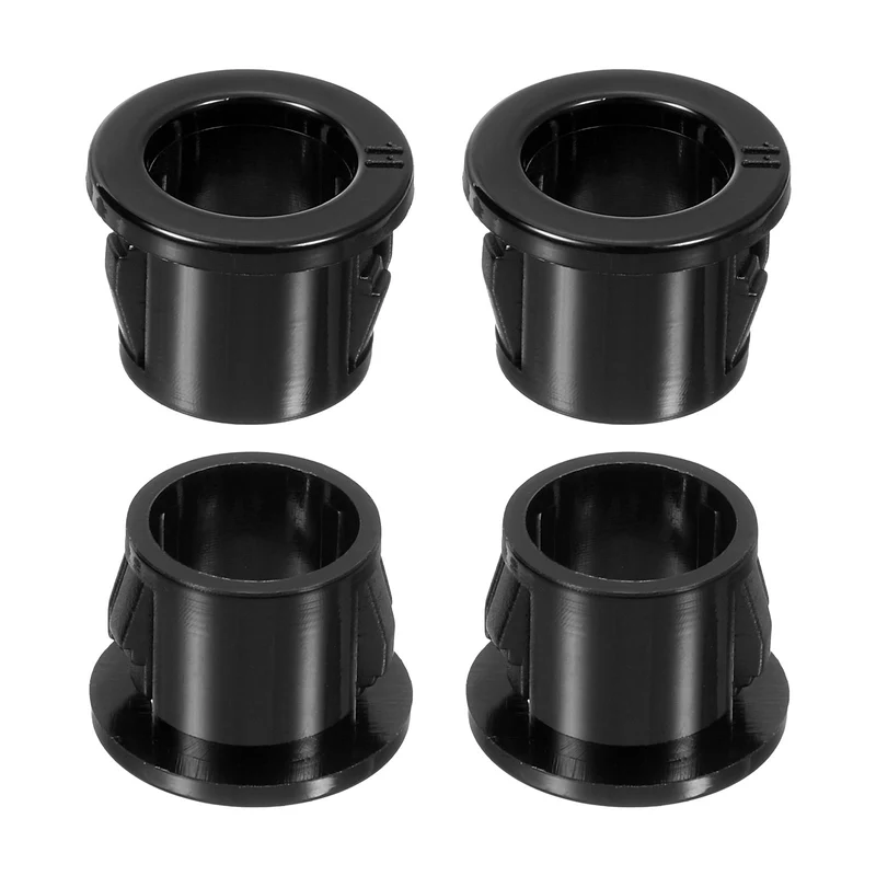 28 Pcs 7/16" Mounting Dia Black Round Nylon Snap in Cable Grommet Protector