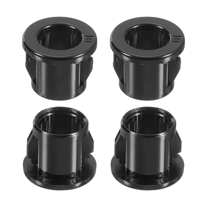 38Pcs 3/8" Mounting Dia Black Round Nylon Snap in Cable Grommet Protector