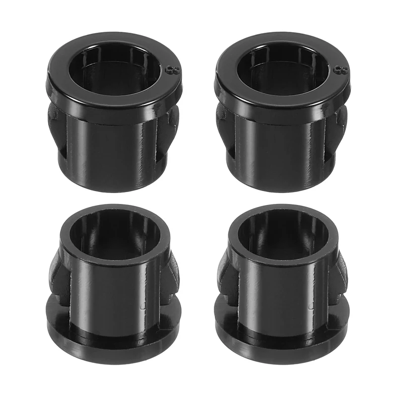 28 Pcs 5/16" Mounting Dia Black Round Nylon Snap in Cable Grommet Protector