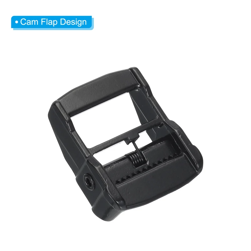 Cam Buckle, 3 Pack Metal Press Lock Fasteners 2.32" for 1.5" 38mm Tie Down Webbing Strap, Black