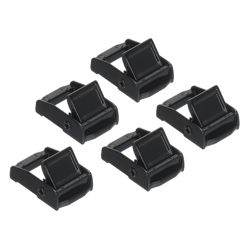 5pcs Cam Buckle Metal Press Lock Fastener for 3/4" 19mm Strap Black