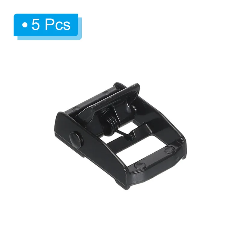 5pcs Cam Buckle Metal Press Lock Fastener for 3/4" 19mm Strap Black