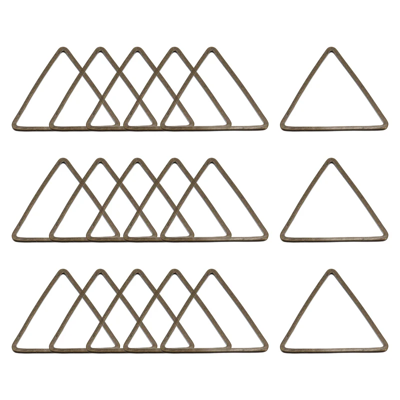 Triangle Earring Beading Hoop Hollow Frame Charm 24mm/ 0.94" Bronze, 50pcs