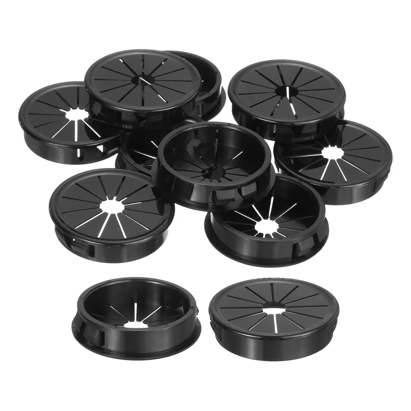 Snap Bushing Grommet, 1.77"(45mm) Mount Dia, 12Pcs Nylon Bushing Grommet, Black