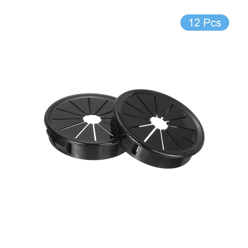 Snap Bushing Grommet, 1.77"(45mm) Mount Dia, 12Pcs Nylon Bushing Grommet, Black