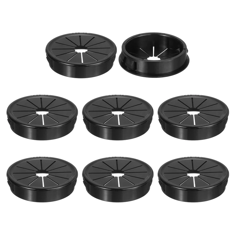 Snap Bushing Grommet, 1.77"(45mm) Mount Dia, 8Pcs Nylon Bushing Grommet, Black