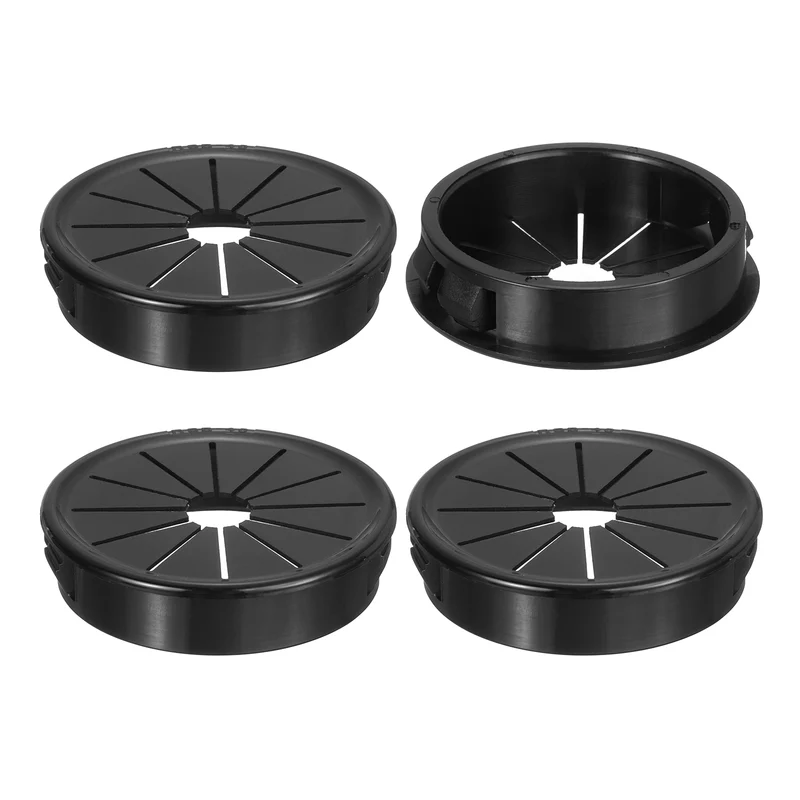 Snap Bushing Grommet, 1.77"(45mm) Mount Dia, 4Pcs Nylon Bushing Grommet, Black