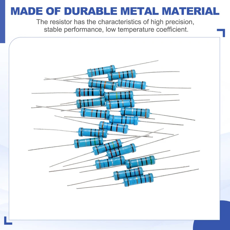 82 Ohm Resistor, 50Pcs 2W Metal Film Fixed Resistor 1% Tolerance