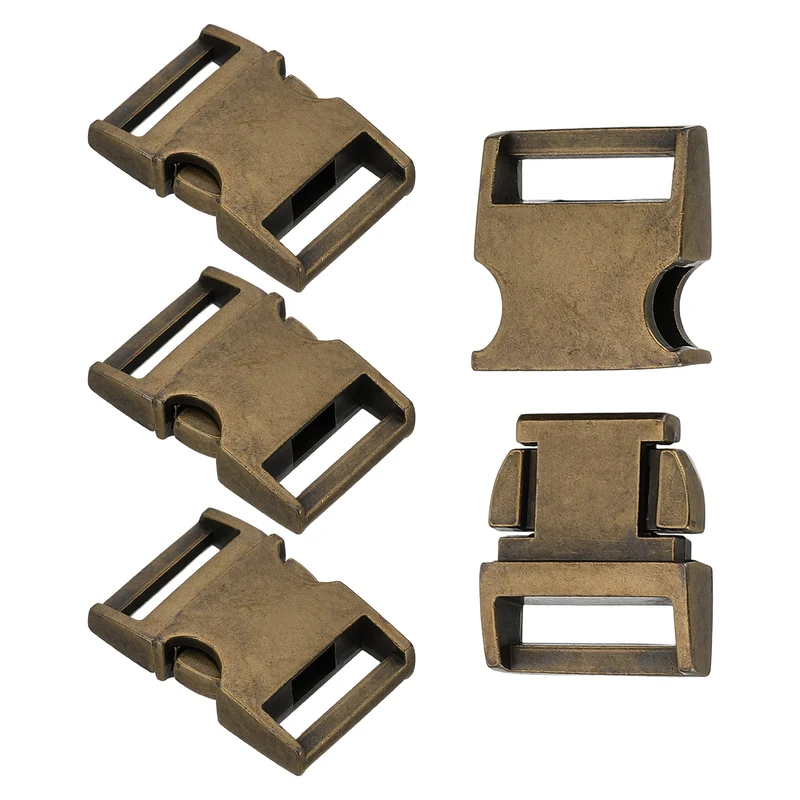 4Pcs 20mm Quick Side Release Buckle Metal Buckles Replacement Clips Bronze