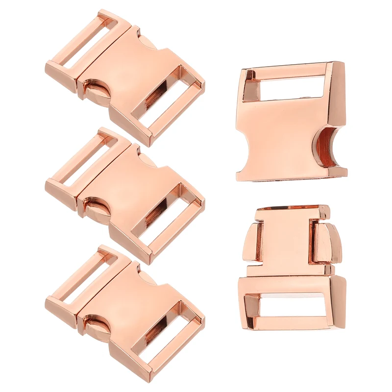4Pcs 20mm Quick Side Release Buckle Metal Buckles Replacement Clips Rose Gold