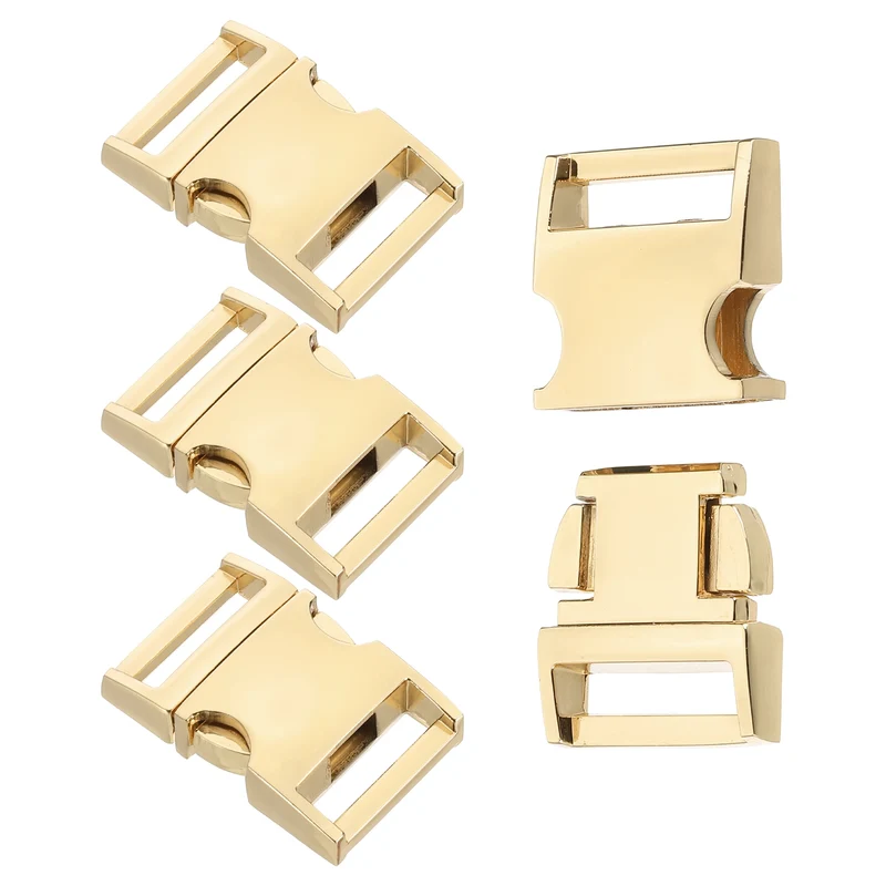 4Pcs 20mm Quick Side Release Buckle Metal Buckles Replacement Clips Gold