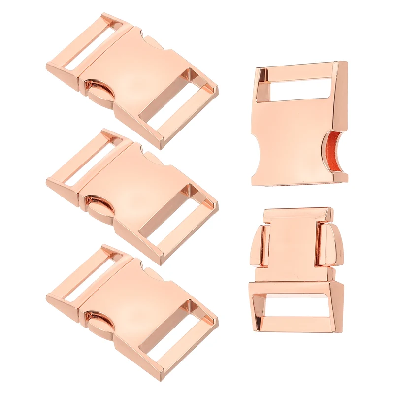 4Pcs 25mm Quick Side Release Buckle Metal Buckles Replacement Clips Rose Gold