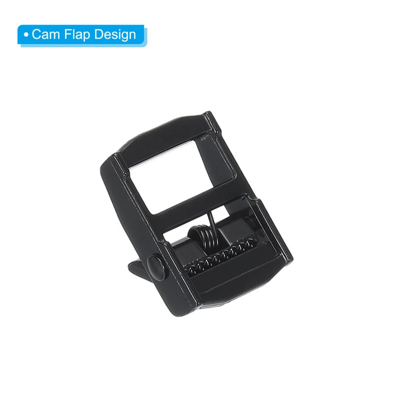 Cam Buckle, 3 Pack Metal Press Lock Fasteners 1.34" for 3/4" 19mm Tie Down Webbing Strap, Black