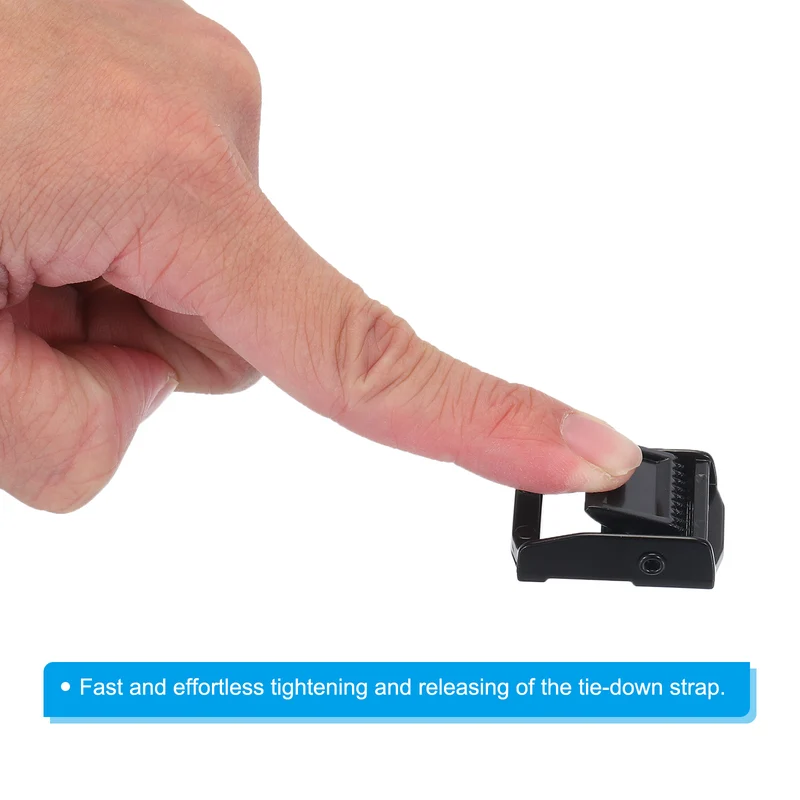 Cam Buckle, 3 Pack Metal Press Lock Fasteners 1.34" for 3/4" 19mm Tie Down Webbing Strap, Black